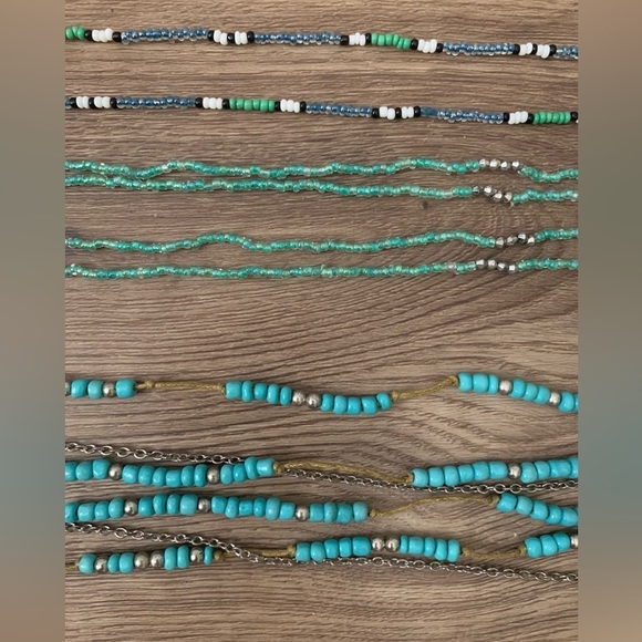 Nice beaded necklaces, the long one will fit around neck 3 to 4 times. - Picture 1 of 5